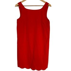Kate Spade X Target Scalloped Mini Sleeveless Shift Dress‎ Size XS Orange Summer